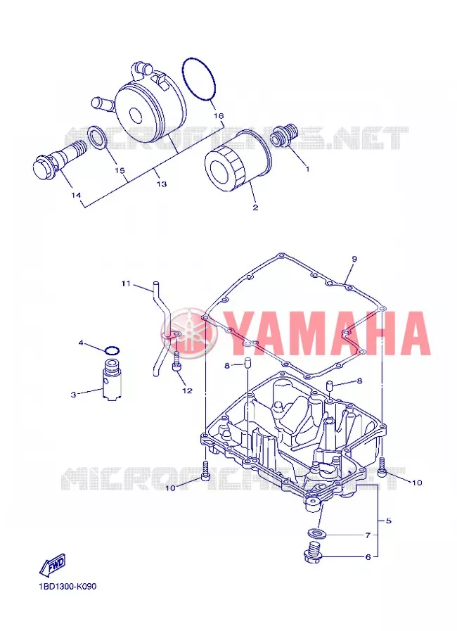 FILTRE A HUILE Yamaha MOTO 800 2013 FZ8 ABS  FZ8-NA