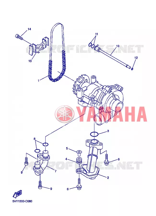 POMPE A HUILE Yamaha MOTO 800 2013 FZ8 ABS  FZ8-NA