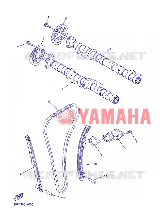 ARBRE A CAMES / CHAINE DE DISTRIBUTION Yamaha MOTO 800 2013 FAZER  FZ8-S