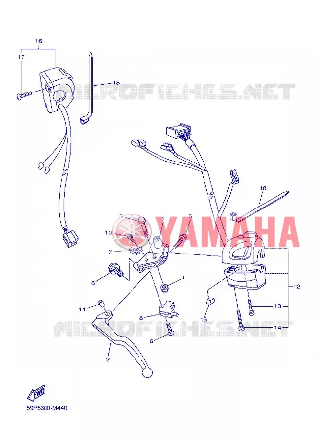 COMMODO / LEVIER Yamaha MOTO 800 2013 FAZER  FZ8-S