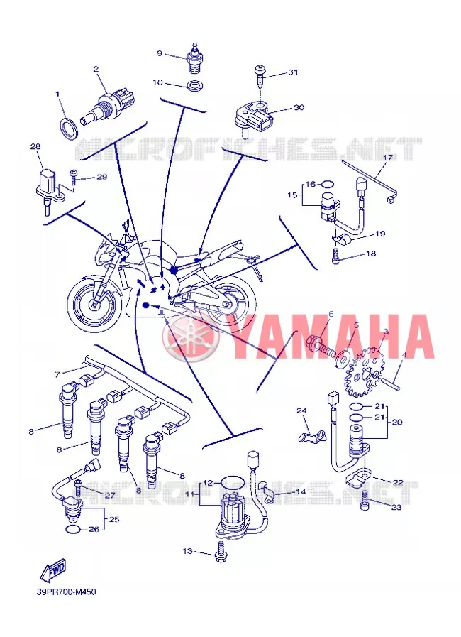 PARTIE ELECTRIQUE 1 Yamaha MOTO 800 2013 FAZER  FZ8-S