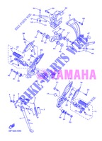 SUPPORT / REPOSE PIEDS pour Yamaha FZ8S de 2013