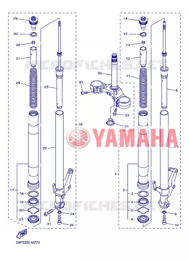 FOURCHE Yamaha MOTO 800 2013 FAZER  FZ8-S
