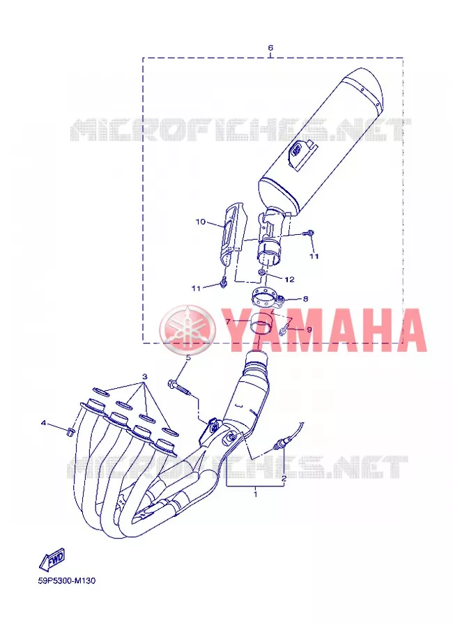 ECHAPPEMENT Yamaha MOTO 800 2013 FAZER ABS  FZ8-SA
