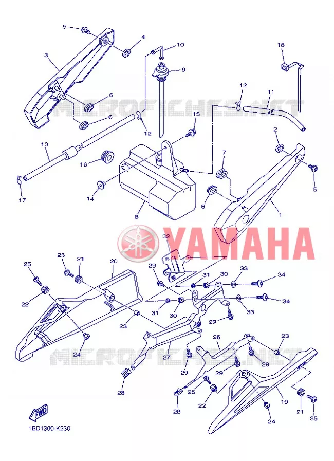 COUVERCLE LATERAL Yamaha MOTO 800 2013 FAZER ABS  FZ8-SA