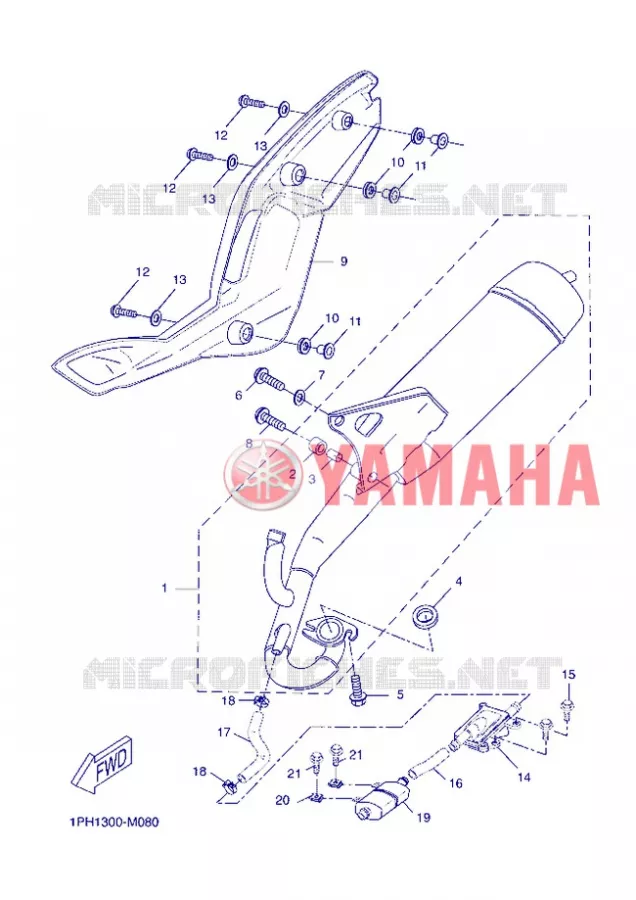 ECHAPPEMENT Yamaha SCOOTER 50 2013 AEROX  NS50