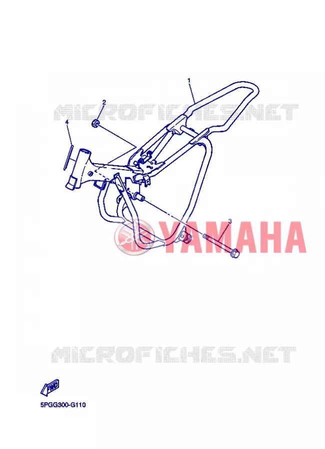 CADRE Yamaha MOTO 50 2013 PW  PW50