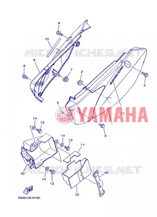 COUVERCLE LATERAL Yamaha MOTO 110 2013 TTRE  TT-R110E
