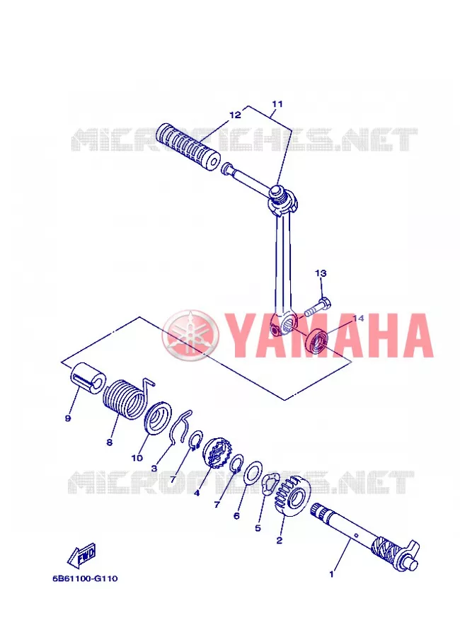 DEMARREUR Yamaha MOTO 110 2013 TTRE  TT-R110E