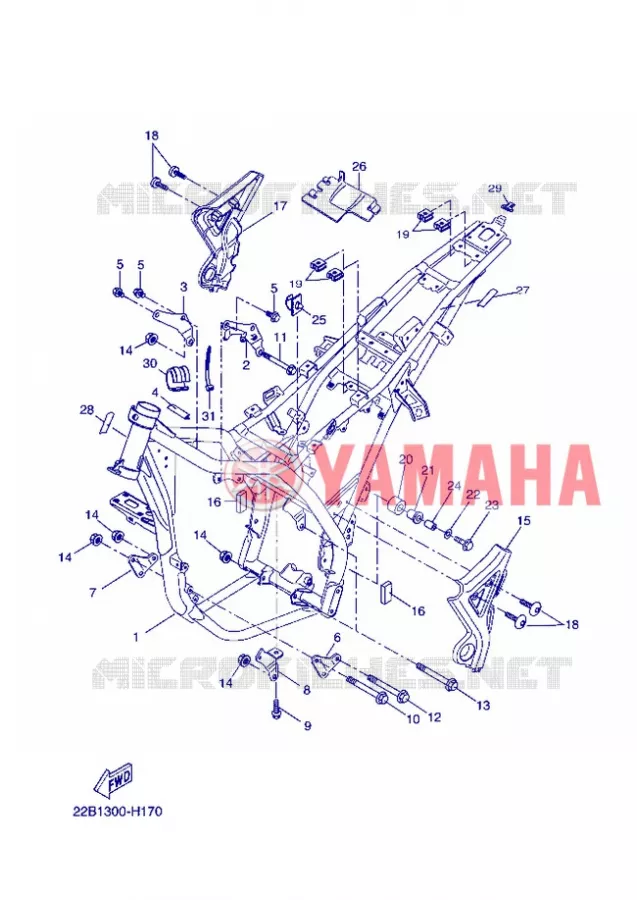 CADRE Yamaha MOTO 125 2013 WR-R  WR125R