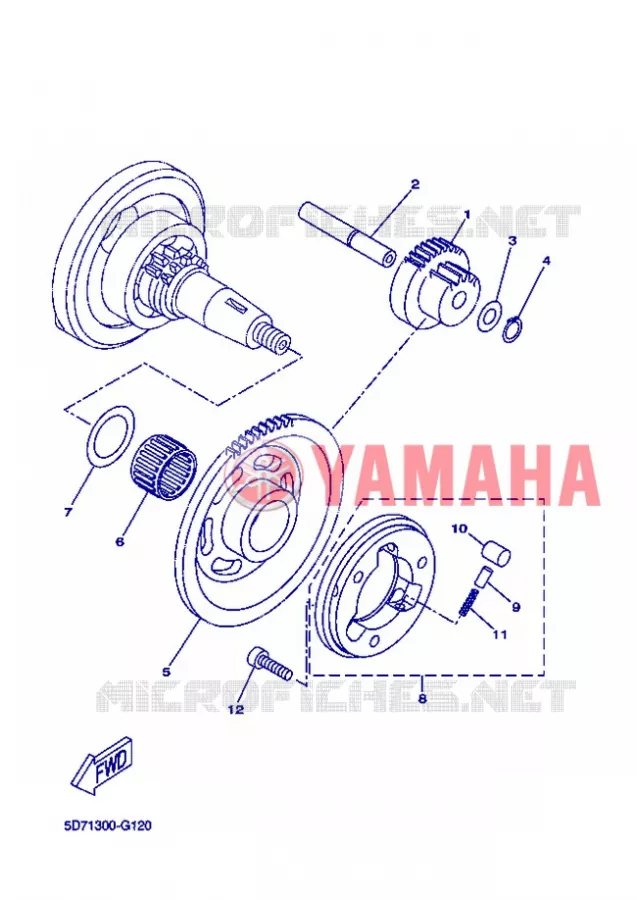 EMBRAYAGE DE DEMARREUR Yamaha MOTO 125 2013 WR-R  WR125R