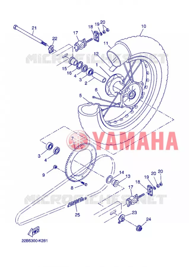 ROUE ARRIERE Yamaha MOTO 125 2013 WR-R  WR125R