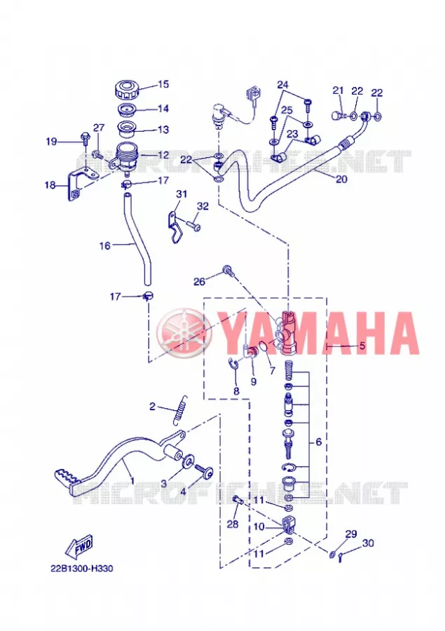 MAITRE CYLINDRE DE FREIN ARRIERE Yamaha MOTO 125 2013 WR-X  WR125X