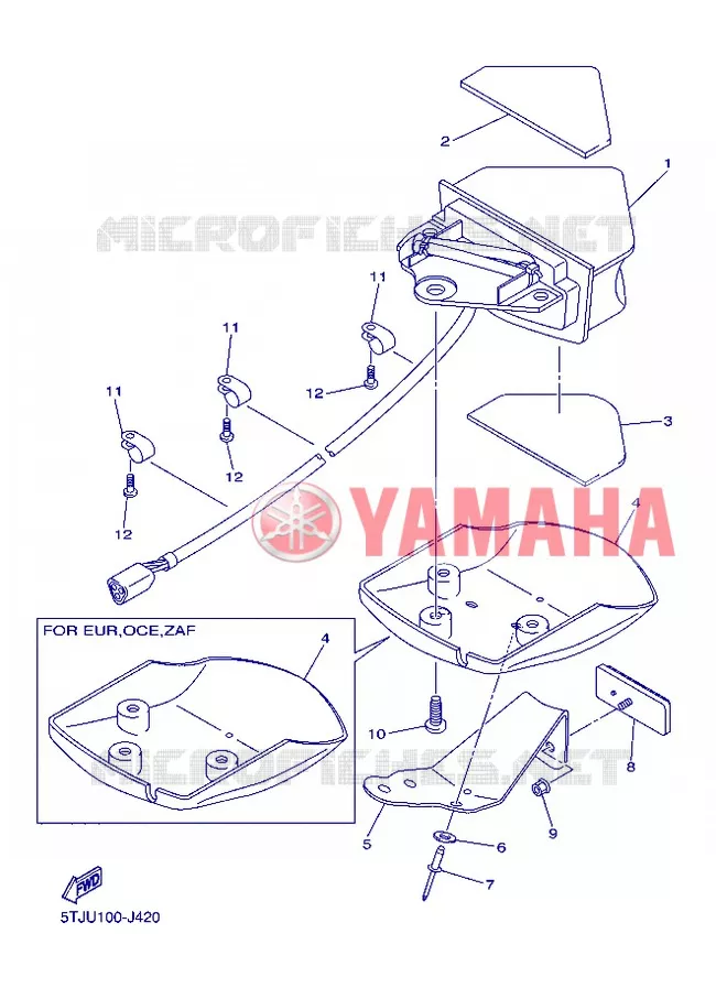 FEU ARRIERE Yamaha MOTO 250 2013 WRF  WR250F