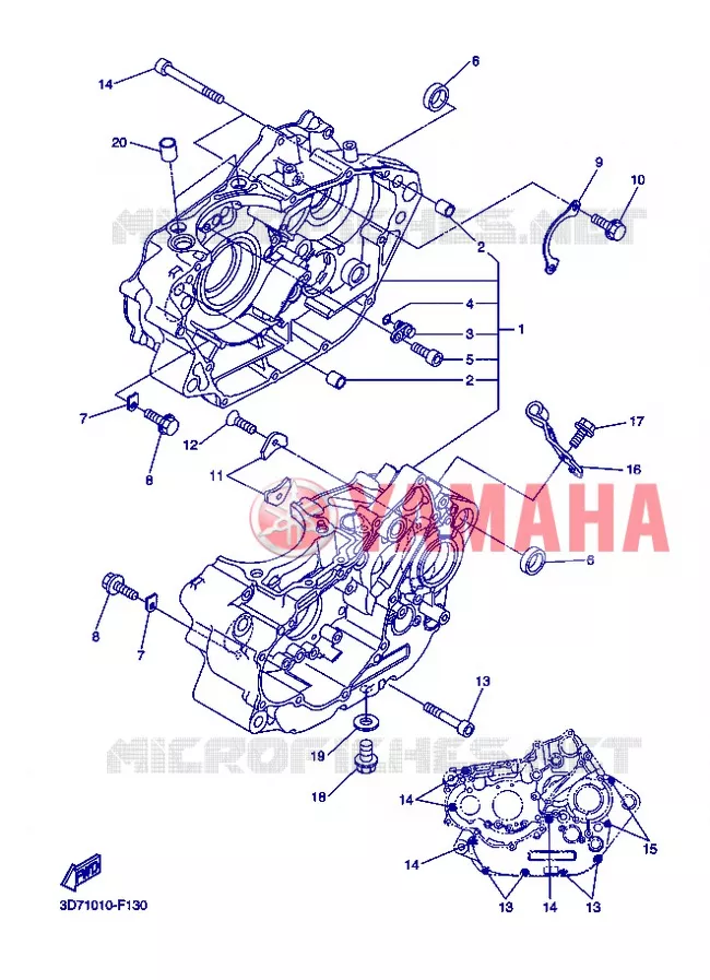 CARTER MOTEUR Yamaha MOTO 250 2013 WR-R  WR250R