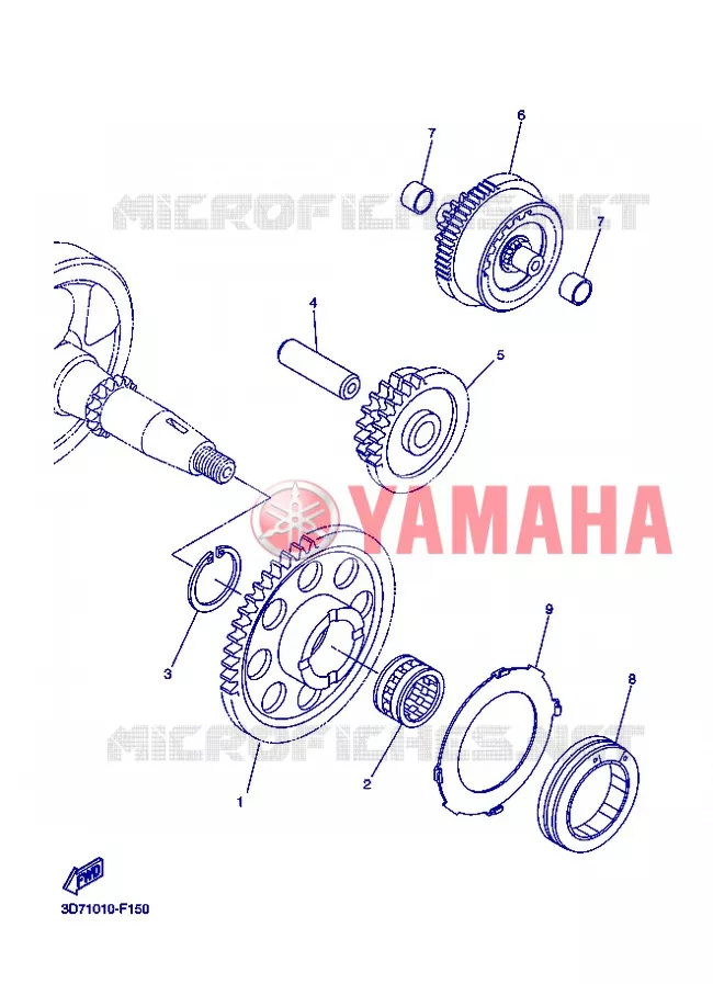 EMBRAYAGE DE DEMARREUR Yamaha MOTO 250 2013 WR-R  WR250R