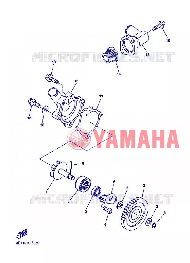 POMPE A EAU / DURITES Yamaha MOTO 250 2013 WR-R  WR250R