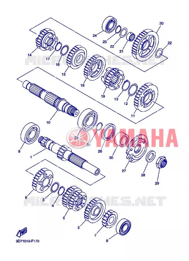 TRANSMISSION Yamaha MOTO 250 2013 WR-R  WR250R
