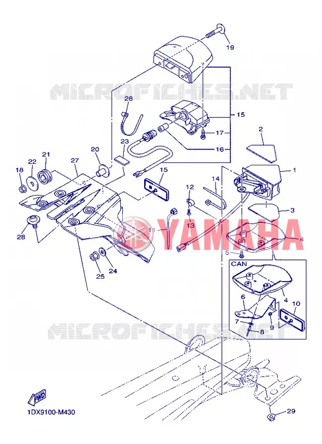FEU ARRIERE Yamaha MOTO 450 2013 WRF  WR450F