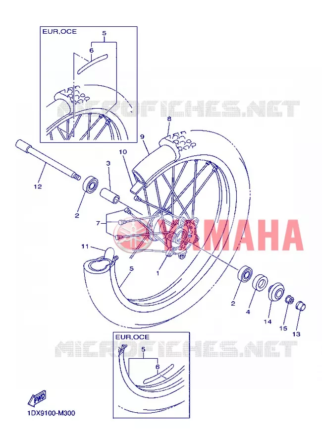 ROUE AVANT Yamaha MOTO 450 2013 WRF  WR450F