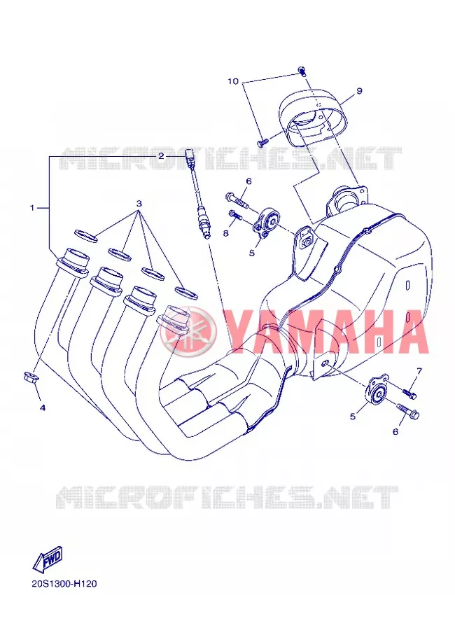 ECHAPPEMENT Yamaha MOTO 600 2013 XJ6  XJ6FA