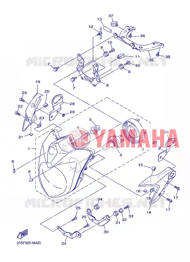 PHARE  Yamaha MOTO 600 2013 XJ6  XJ6N