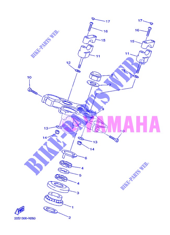 DIRECTION pour Yamaha XJ6N de 2013