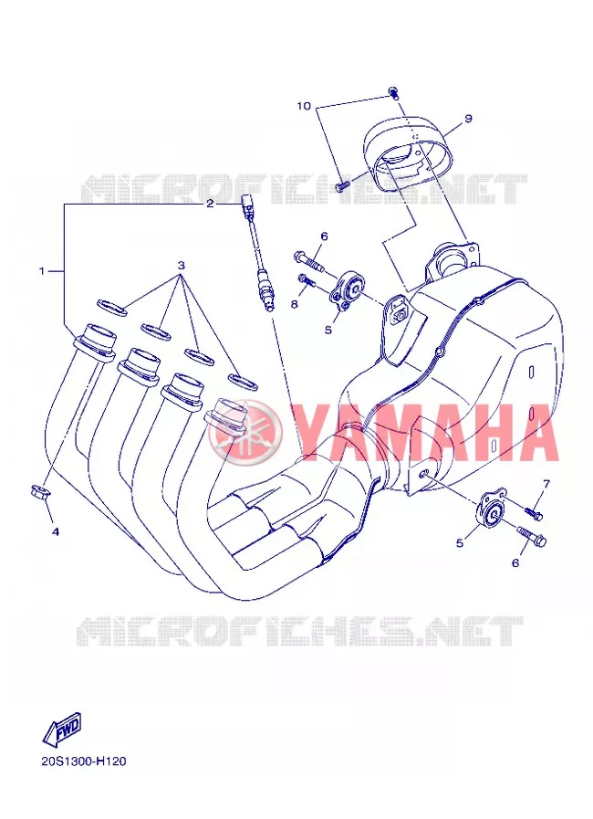ECHAPPEMENT Yamaha MOTO 600 2013 XJ6 ABS  XJ6NA