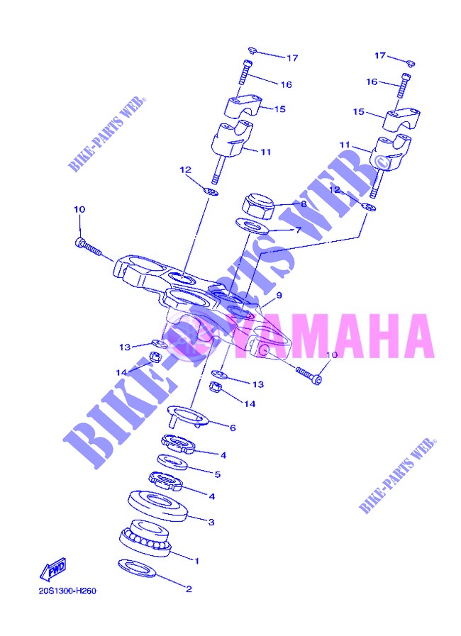 DIRECTION pour Yamaha XJ6NA de 2013