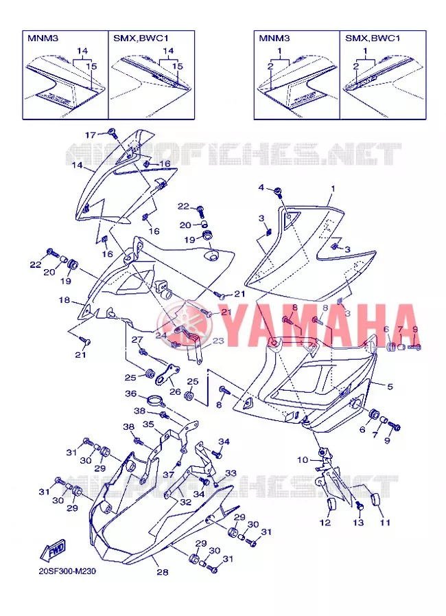 COUVERCLE LATERAL 2 Yamaha MOTO 600 2013 XJ6 ABS  XJ6NA
