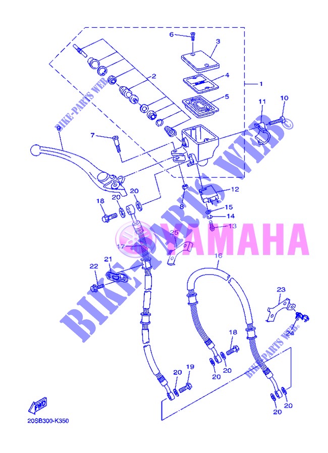 MAITRE CYLINDRE DE FREIN AVANT pour Yamaha DIVERSION 600 de 2013