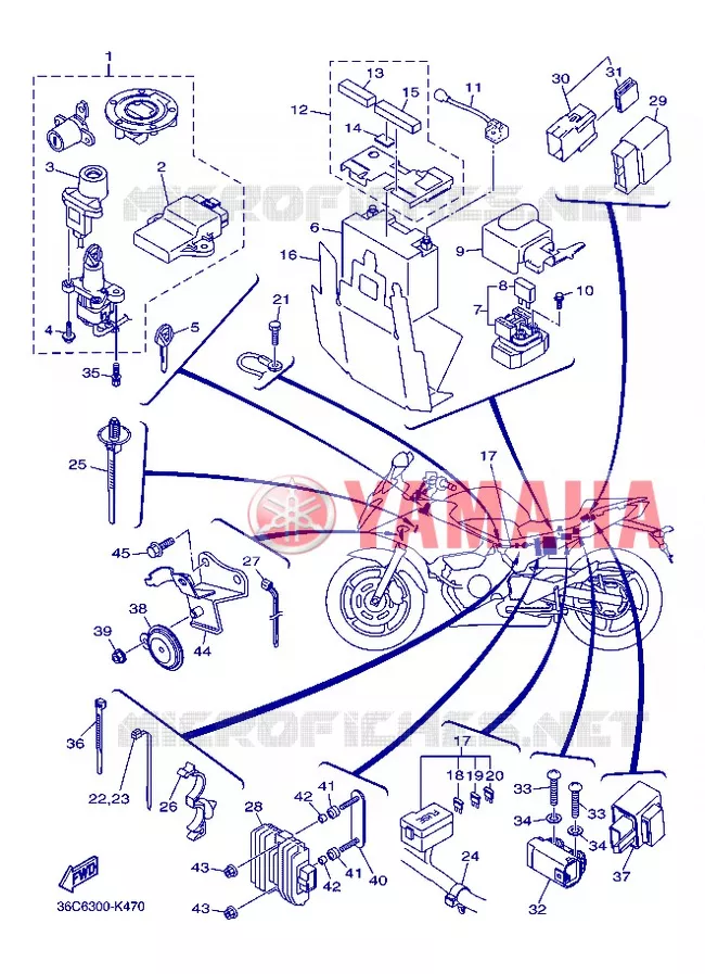 PARTIE ELECTRIQUE 2 Yamaha MOTO 600 2013 XJ6  XJ6S