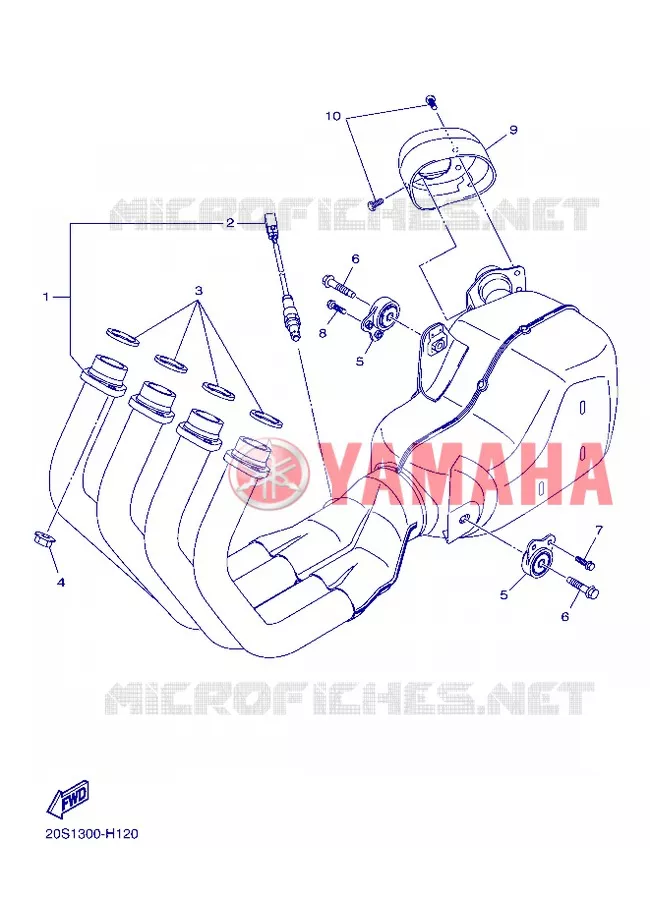 ECHAPPEMENT Yamaha MOTO 600 2013 XJ6  XJ6S