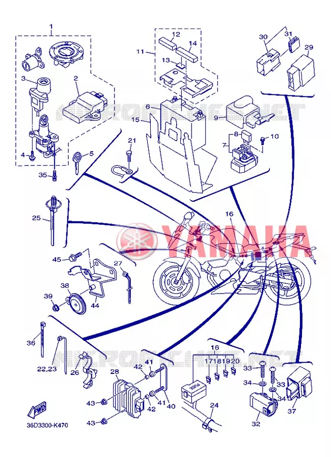 PARTIE ELECTRIQUE 2 Yamaha MOTO 600 2013 XJ6  XJ6SA