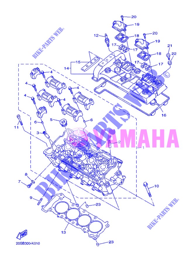 CULASSE pour Yamaha DIVERSION 600 ABS de 2013