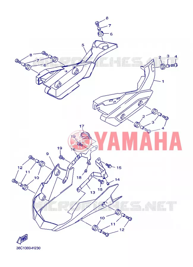 COUVERCLE LATERAL 2 Yamaha MOTO 600 2013 XJ6  XJ6SA