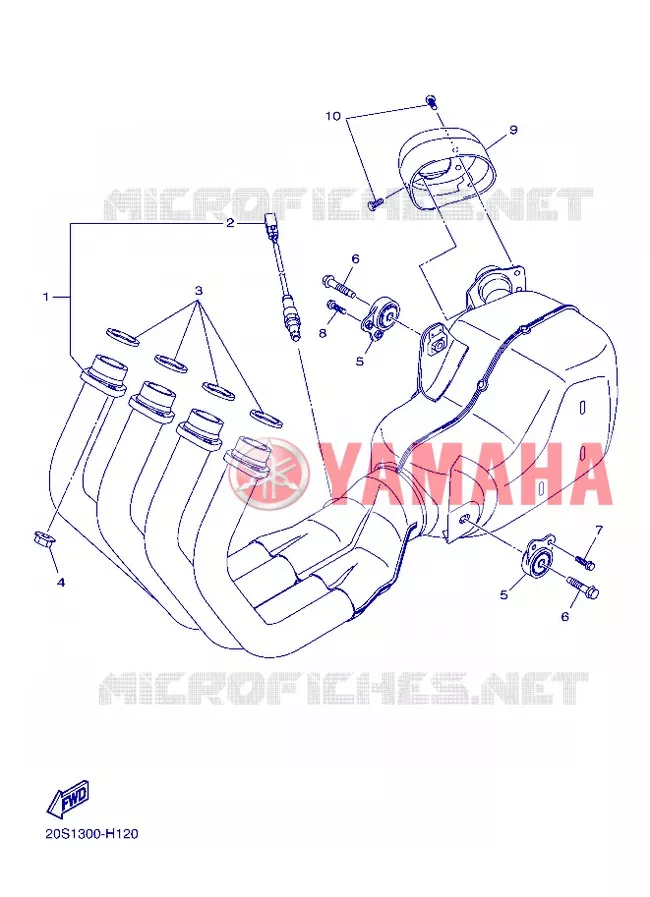 ECHAPPEMENT Yamaha MOTO 600 2013 XJ6  XJ6SA