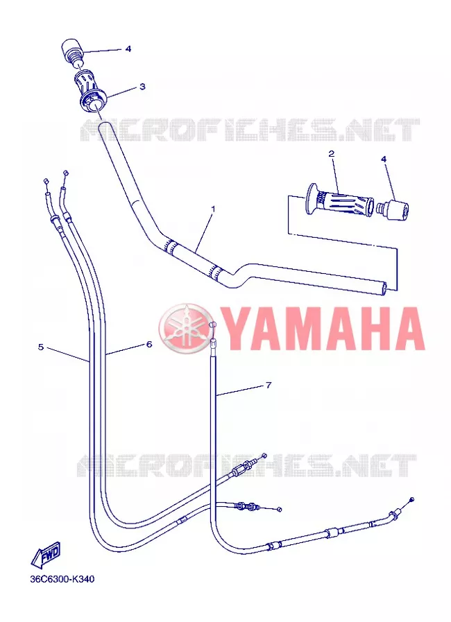GUIDON ET CABLES Yamaha MOTO 600 2013 XJ6  XJ6SA