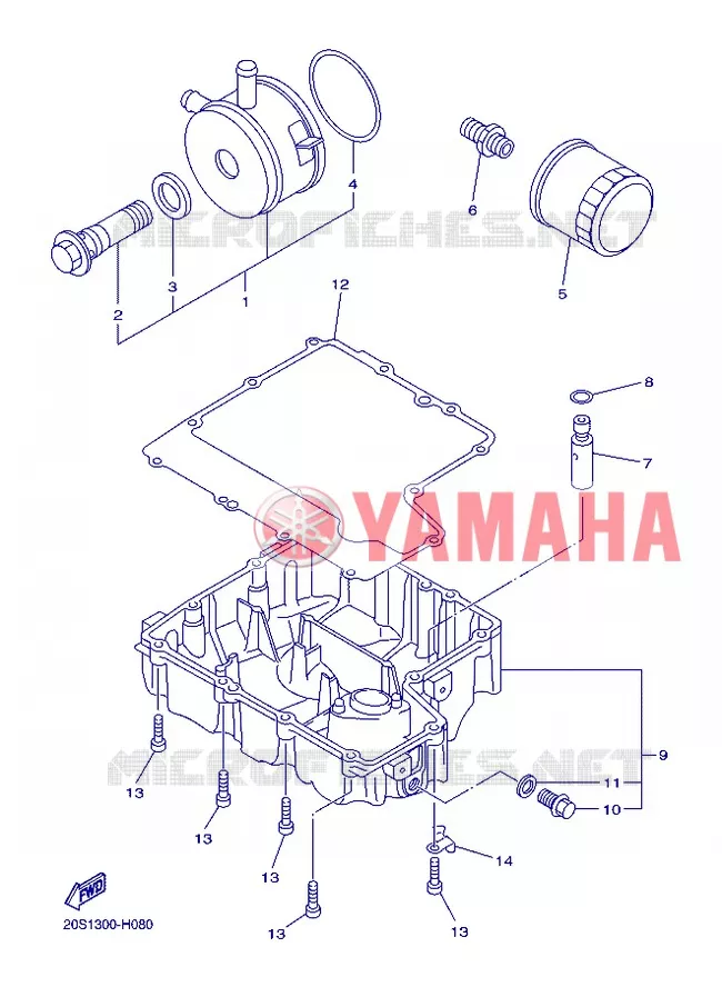 FILTRE A HUILE Yamaha MOTO 600 2013 XJ6  XJ6SA
