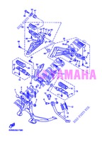 SUPPORT / REPOSE PIEDS pour Yamaha XJR1300 de 2013