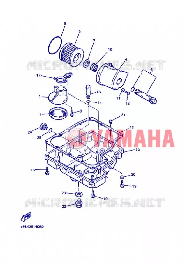 FILTRE A HUILE Yamaha MOTO 1300 2013 XJR  XJR1300