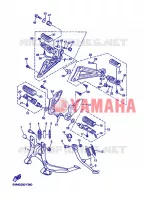 SUPPORT / REPOSE PIEDS pour Yamaha XJR1300 de 2013
