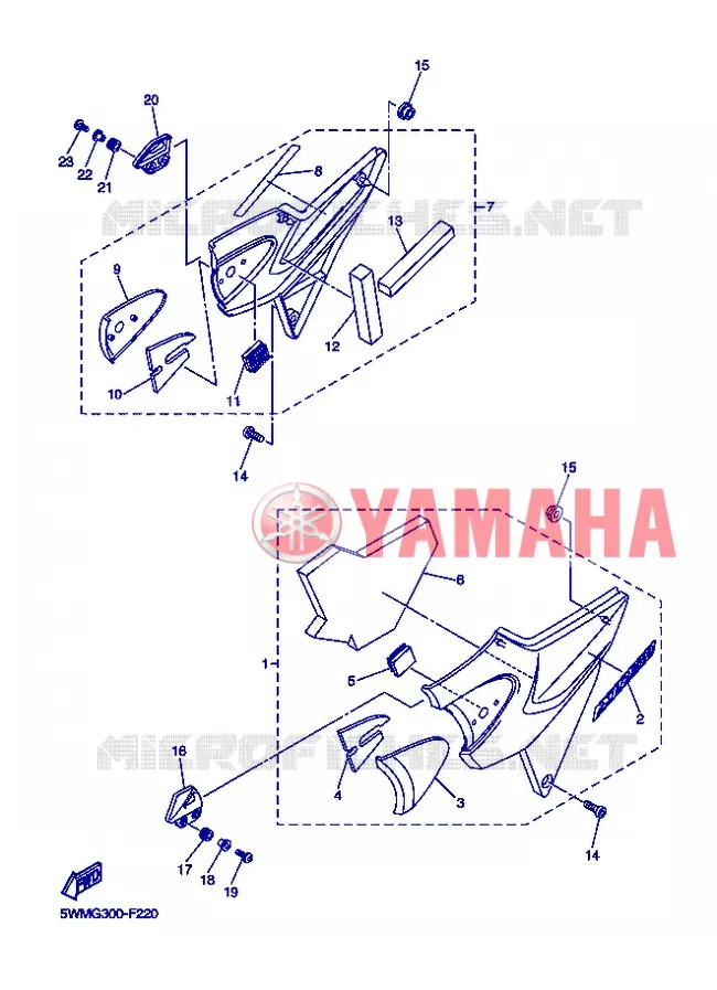 COUVERCLE LATERAL Yamaha MOTO 1300 2013 XJR  XJR1300