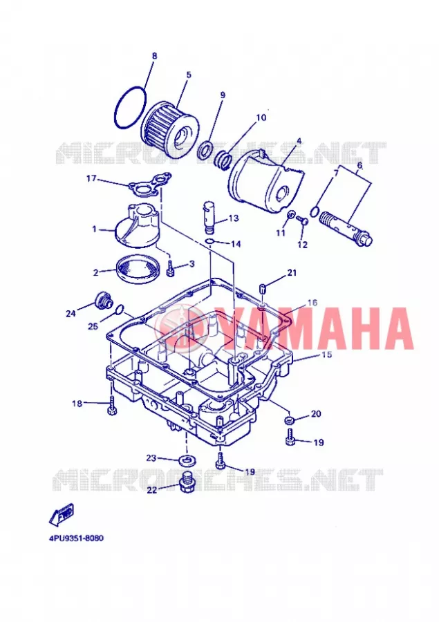 FILTRE A HUILE Yamaha MOTO 1300 2013 XJR  XJR1300