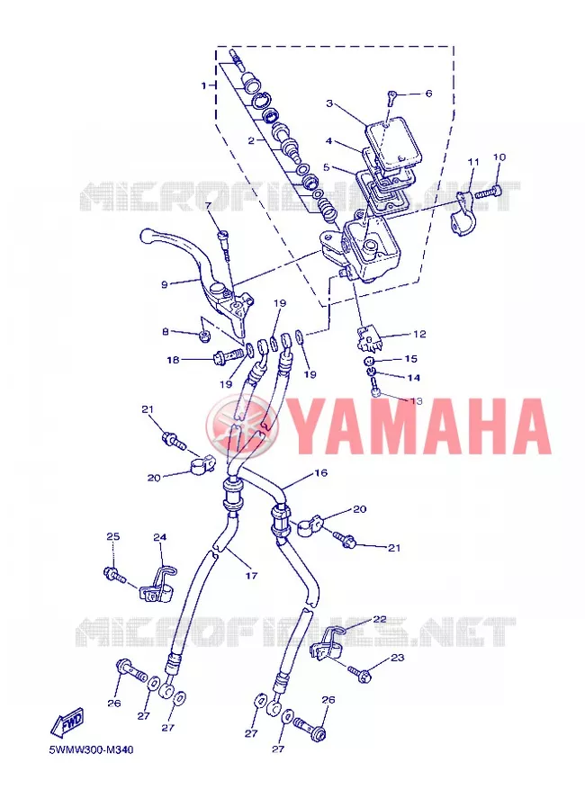 MAITRE CYLINDRE DE FREIN AVANT Yamaha MOTO 1300 2013 XJR  XJR1300