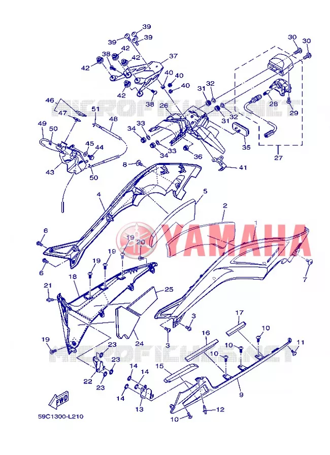 COUVERCLE LATERAL 2 Yamaha SCOOTER 530 2013 TMAX ABS  XP500A