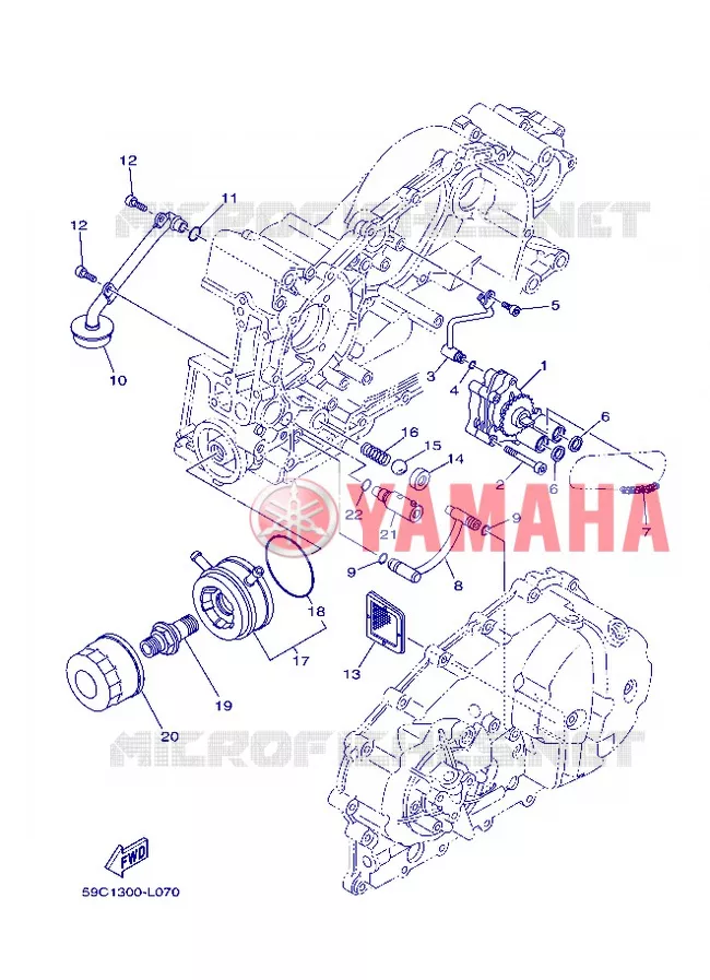 POMPE A HUILE Yamaha SCOOTER 530 2013 TMAX ABS  XP500A