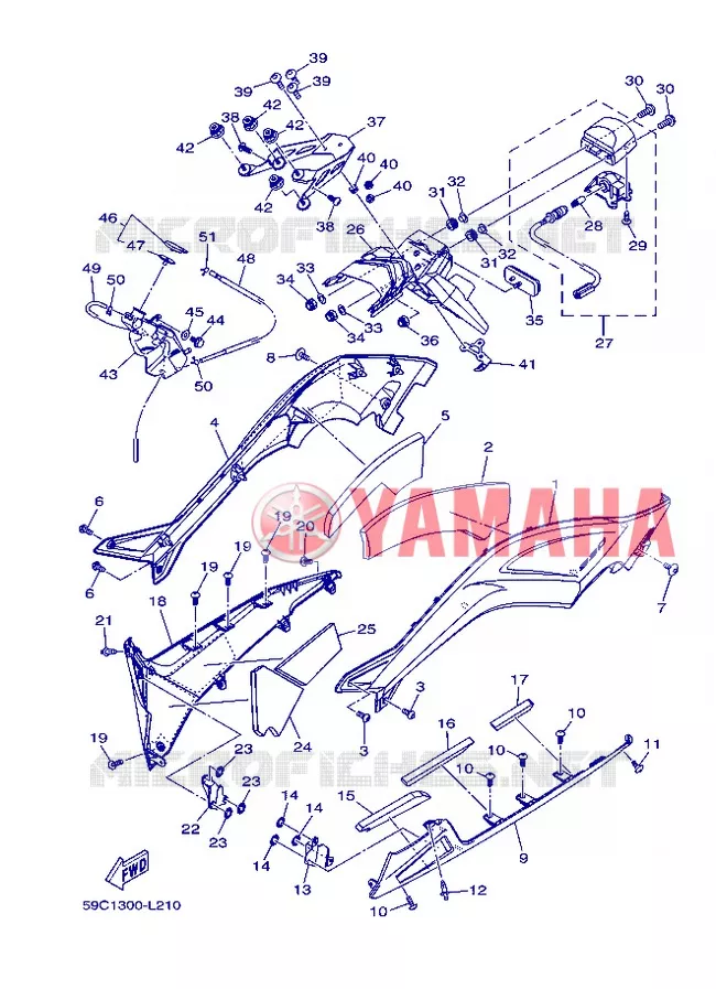 COUVERCLE LATERAL 2 Yamaha SCOOTER 530 2013 TMAX ABS  XP500A
