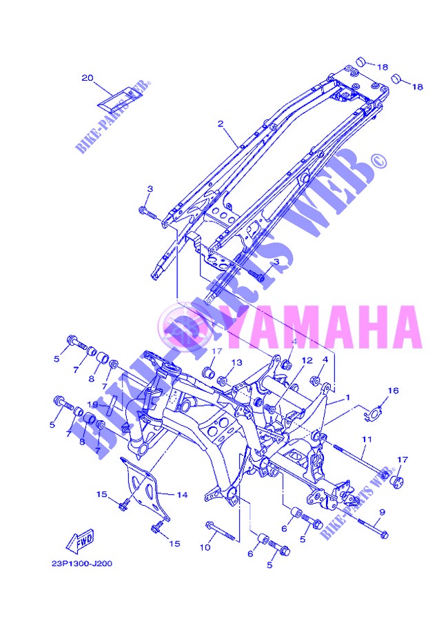 CADRE pour Yamaha XT1200Z de 2013