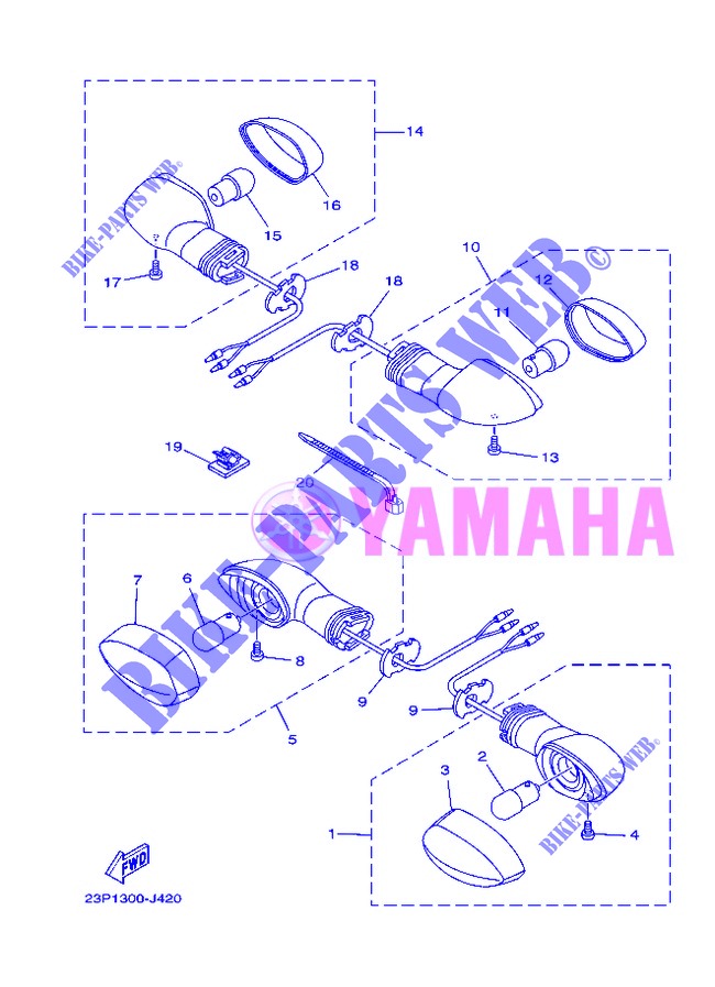 CLIGNOTANT pour Yamaha XT1200Z de 2013